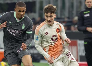 Alexis Saelemaekers contro Malick Thiaw in Milan Roma (Foto ANSA)