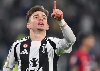 Francisco Conceiçao esulta con la Juventus (Foto ANSA)