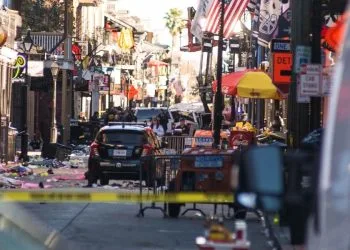New Orleans (Usa). Bourbon Street, la scena dell'attentato