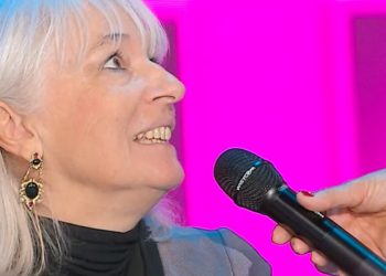 Gabriella Carignani, la moglie di Alan Friedman, a Domenica In (Foto: Screen)