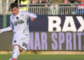 Sebastiano Esposito a segno con l'Empoli (Foto ANSA)