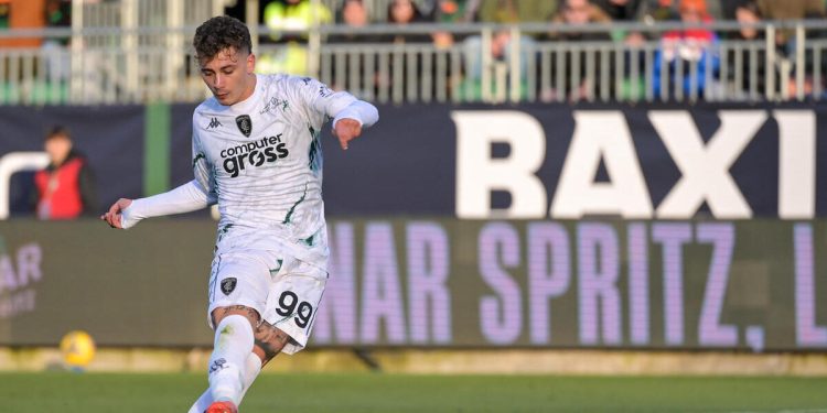 Sebastiano Esposito a segno con l'Empoli (Foto ANSA)