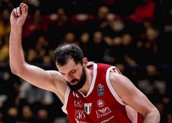 Nikola Mirotic con l'Olimpia Milano (da facebook.com/OlimpiaMilano1936)