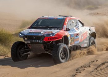 Aliyyah Koloc e Sébastien Delaunay alla Dakar 2025 (Foto ANSA)