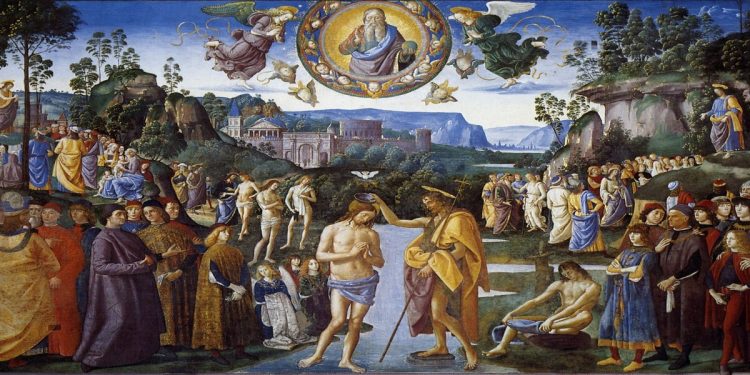 Battesimo di Cristo - Pietro Perugino, Cappella Sistina, Vaticano