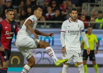 Tijjani Reijnders con il Milan contro il Cagliari (Foto ANSA)