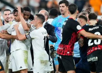 Rissa tra giocatori del Real Madrid e del Mallorca