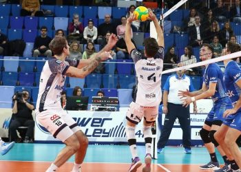 Un momento di Milano Roeselare in Champions League (da facebook.com/PowevolleyMilano)