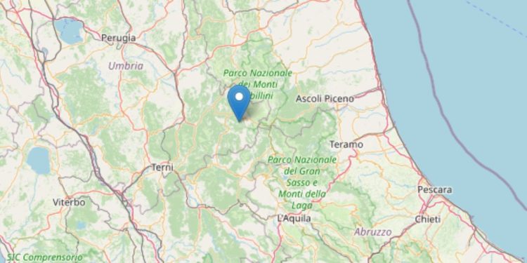 Terremoto oggi a Perugia
