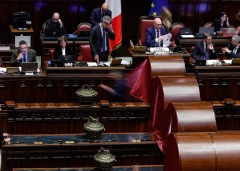 Parlamento in seduta comune per l'elezione di giudici della Consulta, Roma, 14 Gennaio 2025. ANSA/GIUSEPPE LAMI