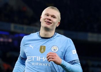 Erling Haaland, qui con il Manchester City