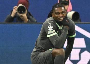 Rafael Leao con il Milan in Champions League (Foto ANSA)