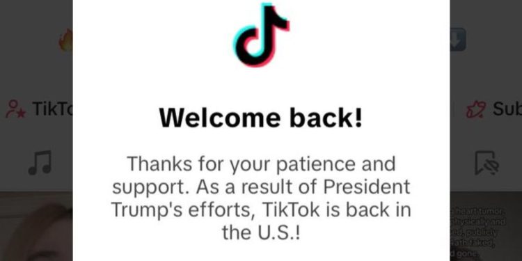 TikTok torna a funzionare negli USA