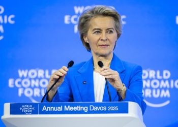Ursula von der Leyen a Davos (Ansa)