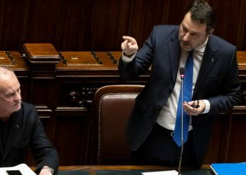 Salvini e Calderoli alla Camera