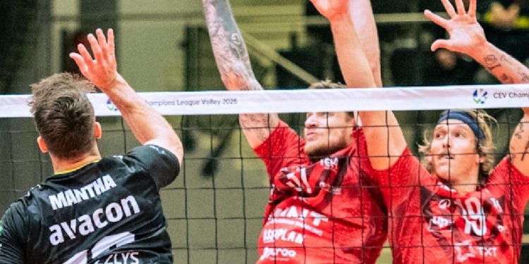 Un momento di Giesen Monza in Champions League (da facebook.com/verovolley)