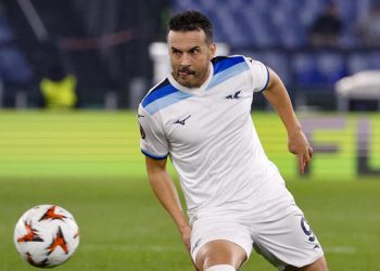 Pedro con la Lazio in Europa League (Foto ANSA)