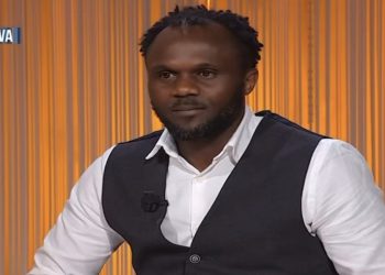 Moses Omogo, marito di Rosa Vespa a Cinque Minuti (Foto: Facebook Tg1)