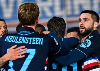 La Sampdoria festeggia un gol (da facebook.com/sampdoria)