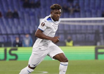 Fisayo Dele-Bashiru con la Lazio in Europa League (Foto ANSA)