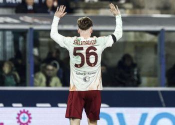 Alexis Saelemaekers con la Roma (Foto ANSA)