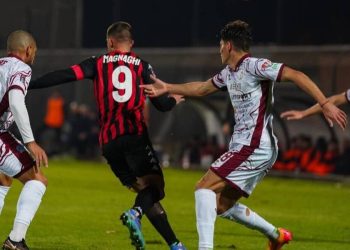 Simone Magnaghi con la maglia della Lucchese (dal profilo Facebook della Lucchese 1905)