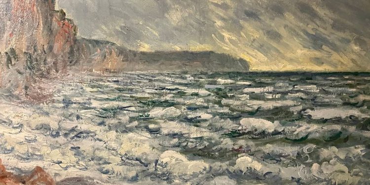 Claude Monet, "Il mare a Fécamp" (1881, particolare)