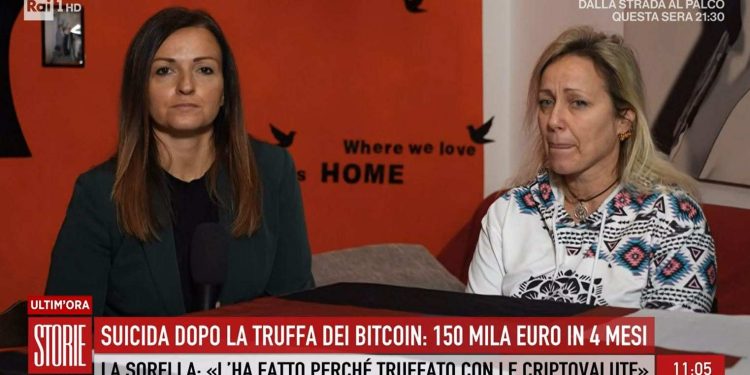 Suicida dopo truffa Bitcoin (Foto: Storie Italiane)