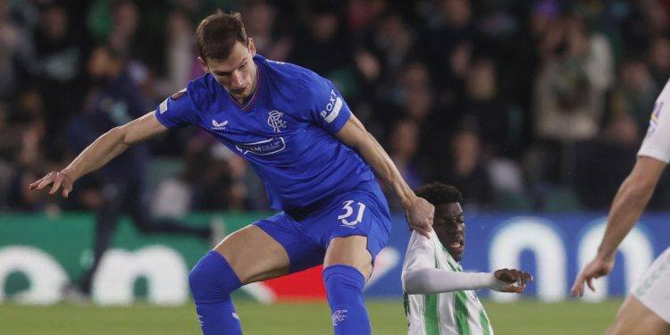 Borna Barisic, qui con la maglia dei Rangers (Foto ANSA)