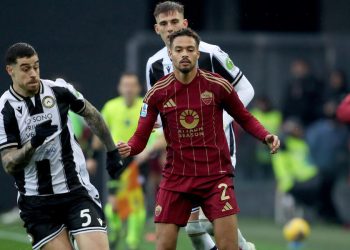 Devyne Rensch con la maglia della Roma (Foto ANSA)