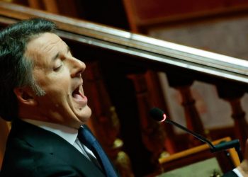 Matteo Renzi (Italia Viva) in Senato (Ansa)