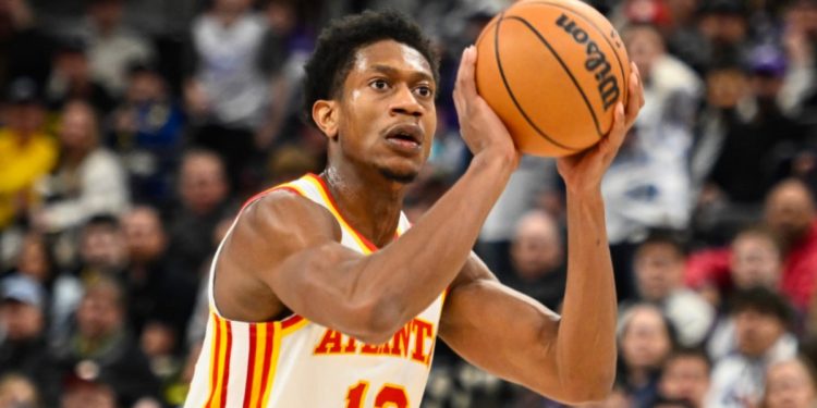 De'Andre Hunter con la maglia degli Atlanta Hawks