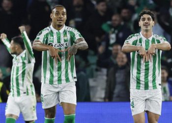 Il Betis esulta in Conference League (Foto ANSA)