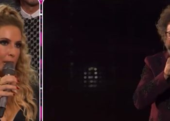Selvaggia Lucarelli e Simone Cristicchi a Sanremo 2025 (Foto: Screen)