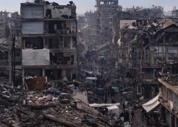 Striscia di Gaza distrutta