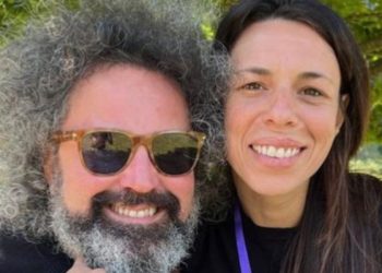 Simone Cristicchi e la compagna Erika Mineo