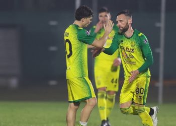 Stefano Scappini con il Caldiero Terme (da facebook.com/calciocaldieroterme)