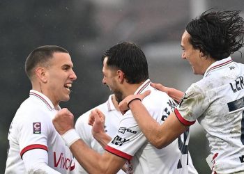 L'esultanza della Virtus Verona (da facebook.com/usvirtusbv)