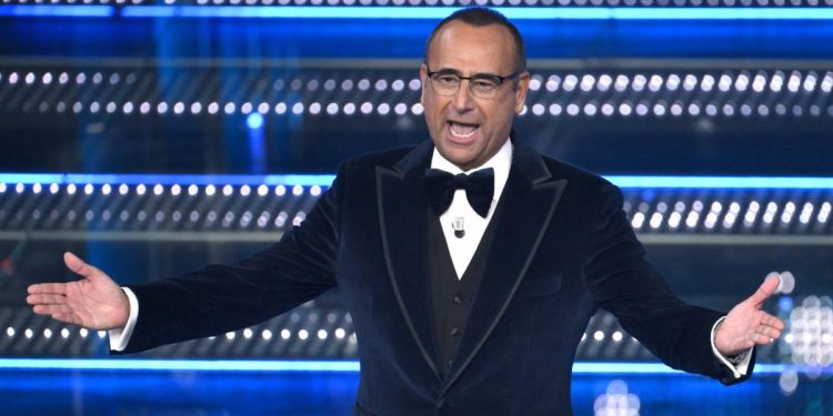 Carlo Conti al Festival di Sanremo 2025