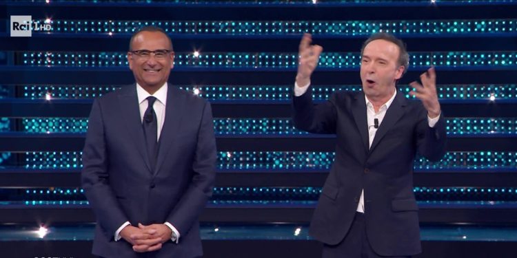 Roberto Benigni L'inno del corpo sciolto a Sanremo 2025
