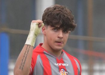 Giacomo Gabbiani esulta con la Cremonese Primavera (da facebook.com/uscremonesegiovanili)