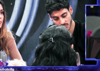 Shaila e Lorenzo contro Helena e Javier al GF (Foto: screen Mediaset Infinity)