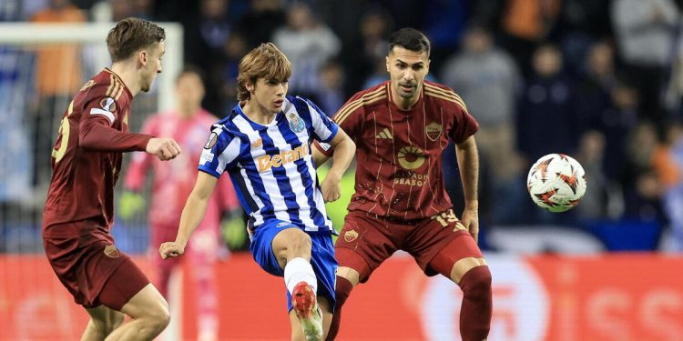 Un momento di Porto Roma in Europa League (Foto ANSA)