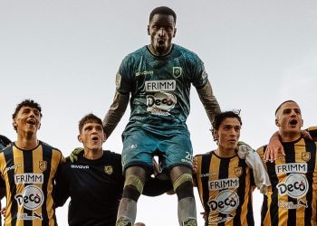 L'esultanza della Juve Stabia (da facebook.com/juvestabiaofficial)