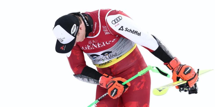 Marco Odermatt ai Mondiali sci 2025 (Foto ANSA)