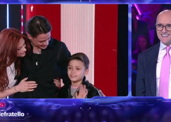 Federico Chimirri col figlio Romeo al Grande Fratello