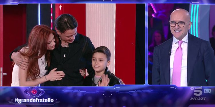 Federico Chimirri col figlio Romeo al Grande Fratello