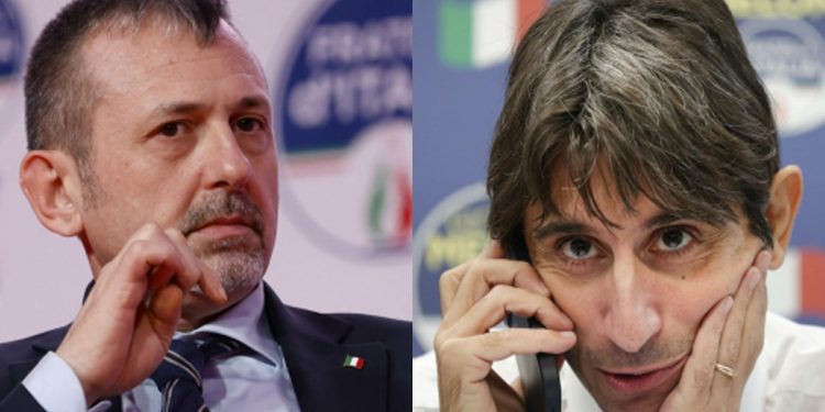 Andrea Delmastro (s) e Giovanni Donzelli (combo Ansa)