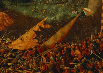 Anonimo tedesco, "Battaglia di Pavia" (1530 ca., particolare)