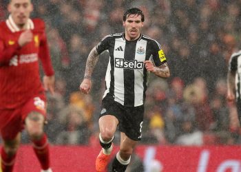 Sandro Tonali con la maglia del Newcastle (Foto ANSA)